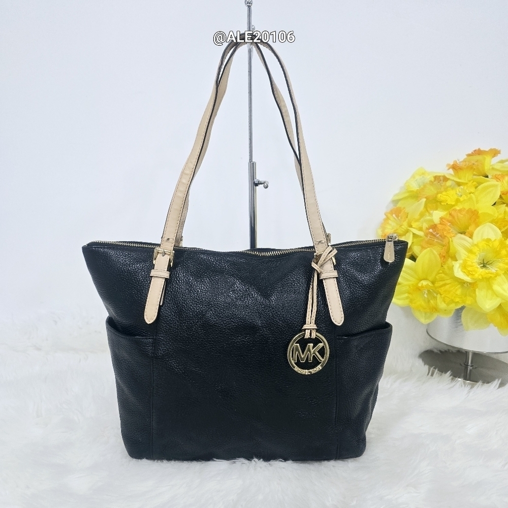 Michael Kors Black and Tan Women's Tote Bag